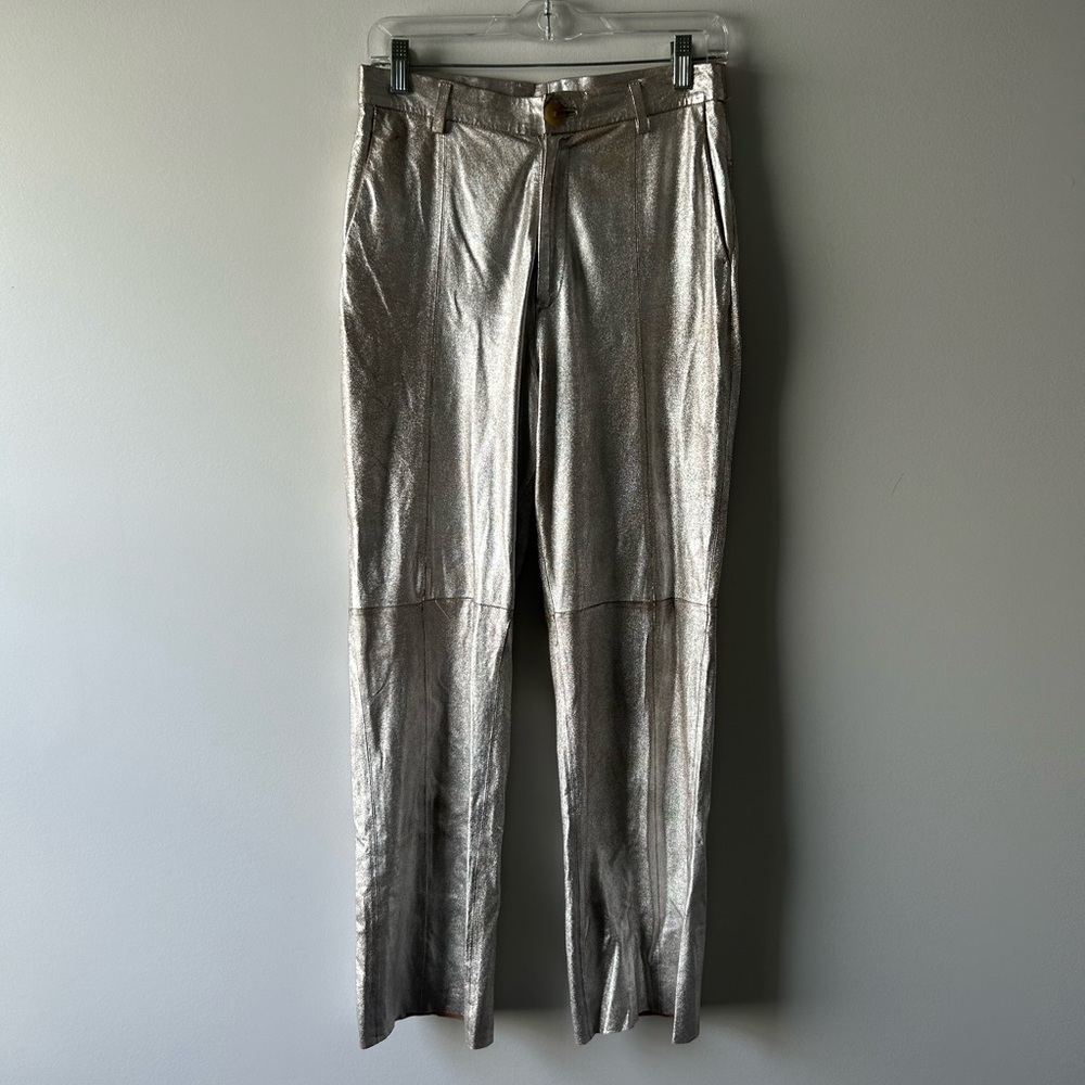 Forte Forte silver genuine leather pants